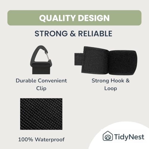 TidyNest | Cable Wire Hose Pipe Storage Strap with Hanging Clip