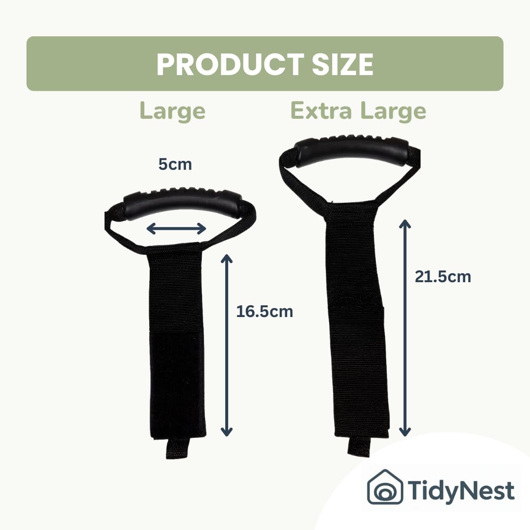 TidyNest | Heavy-Duty Cable Strap with Handle – Extension Lead, Hose & Power Tool Organiser, Reusable Storage Hanger for Garage, Garden & Caravan