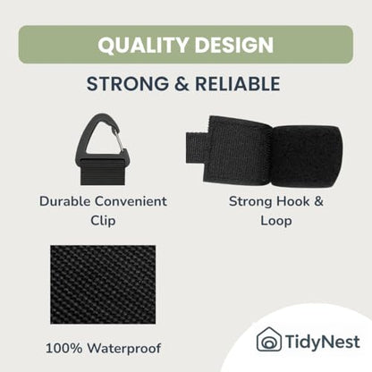 TidyNest | Cable Wire Hose Pipe Storage Strap with Hanging Clip