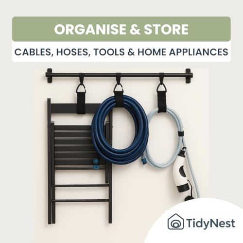 TidyNest | Cable Wire Hose Pipe Storage Strap with Hanging Clip