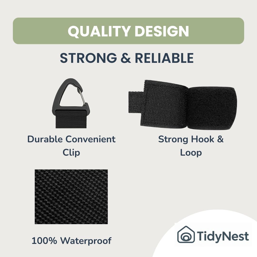 TidyNest | Cable Wire Hose Pipe Storage Strap with Hanging Clip