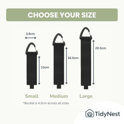 TidyNest | Cable Wire Hose Pipe Storage Strap with Hanging Clip