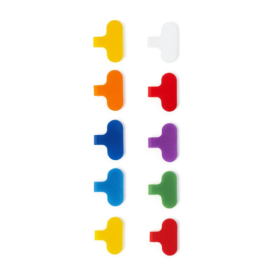 TidyNest | Write On Cable Labels Reusable Cable Markers Cable Tags for All Cables Multi-Coloured Small & Large