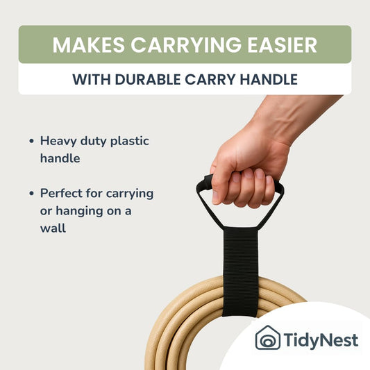 TidyNest | Heavy-Duty Cable Strap with Handle – Extension Lead, Hose & Power Tool Organiser, Reusable Storage Hanger for Garage, Garden & Caravan
